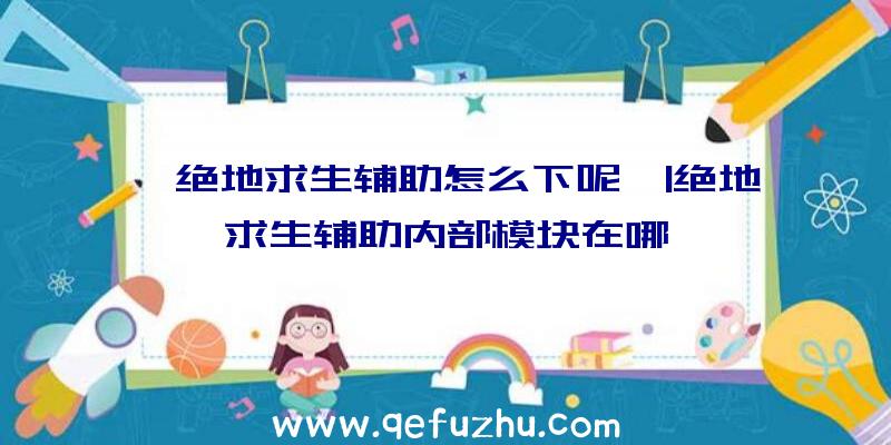 「绝地求生辅助怎么下呢」|绝地求生辅助内部模块在哪